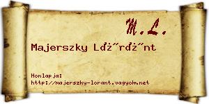 Majerszky Lóránt névjegykártya